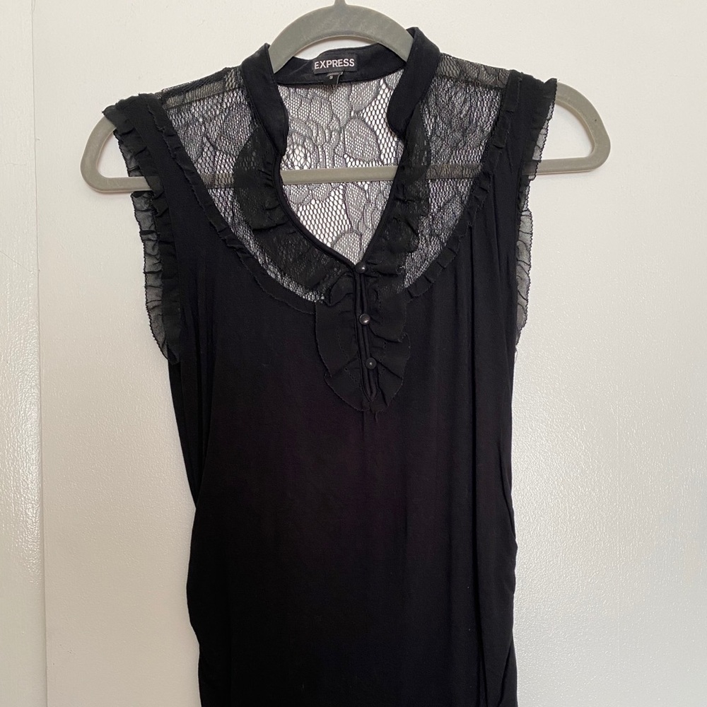 Black sleeveless top
